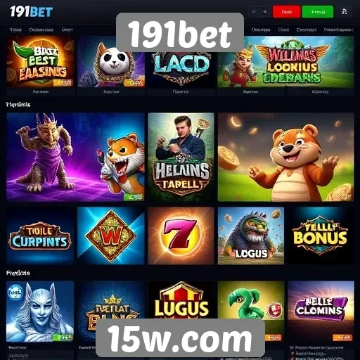 Variedade de jogos disponíveis no 191bet
